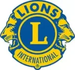 The Lions International logo, a symbol of community impact, showcases an "L" flanked by two lions in profile, all encircled by the organization's name in blue and yellow.